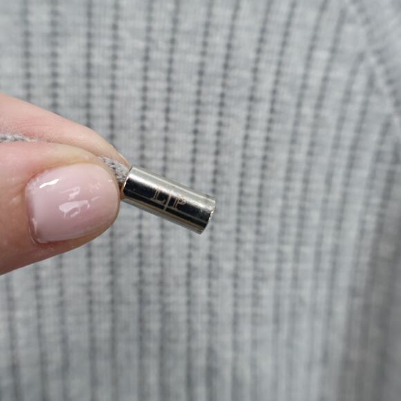 Loro Piana 100% Cashmere Rib Knit Belted Turtleneck Sweater Grey Size 38 Italy - Picture 7 of 10